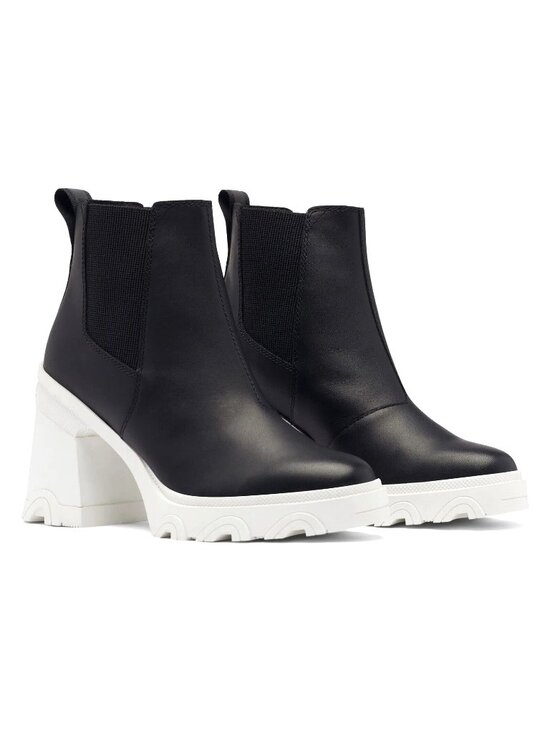 Sorel Shoes - Sorel Women's Brex Heel Chelsea Bootie Waterproof Leather Boots Black Size 7